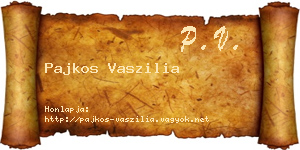 Pajkos Vaszilia névjegykártya